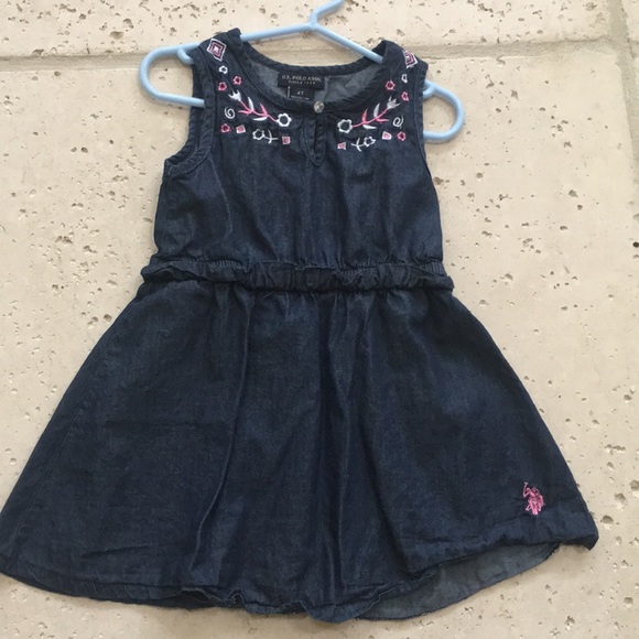 US Polo Assn Toddler//Little Girls/' 2Pack Sleeveless Dress Set 2T 3T 4T 4 5 6 6X